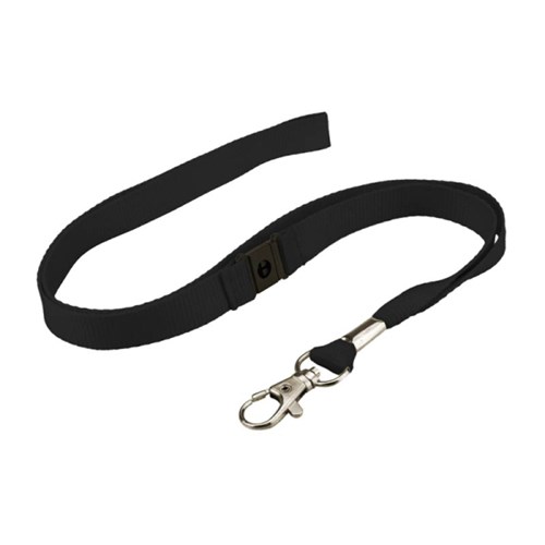 Twill Lanyard 15mm Black Swivel Clip with Breakaway_3